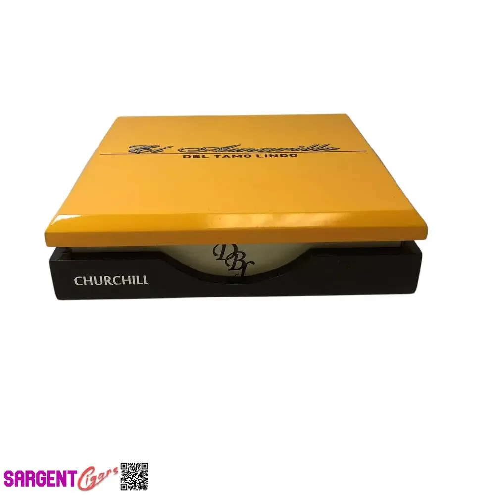 DBL Tamo Lindo El Amarillo Churchill Empty Wooden Cigar Box 8.5x8.25x2.25